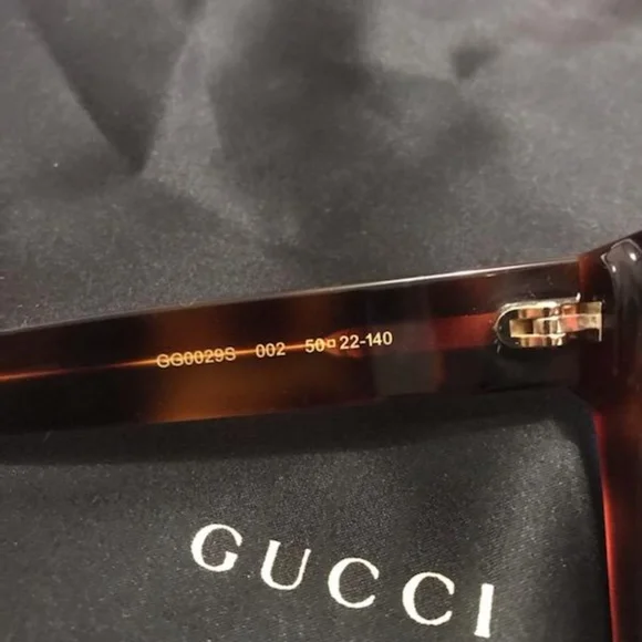 GUCCI GG0029s 002 Shiny Dark Havana Cat-eye Sunglasses - Picture 6 of 12